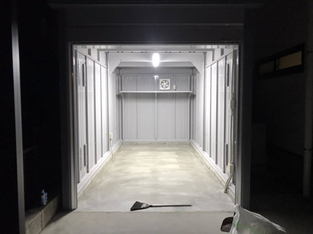 頑丈な作りのガレージで、雨風はもちろん防犯性もバッチリ!【天白区 K様邸】