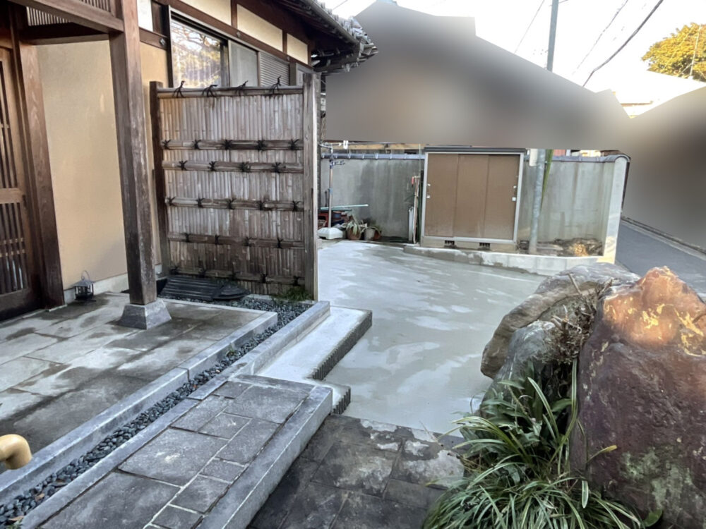 お庭と塀を撤去し駐車場にリニューアル【岡崎市　S様邸】