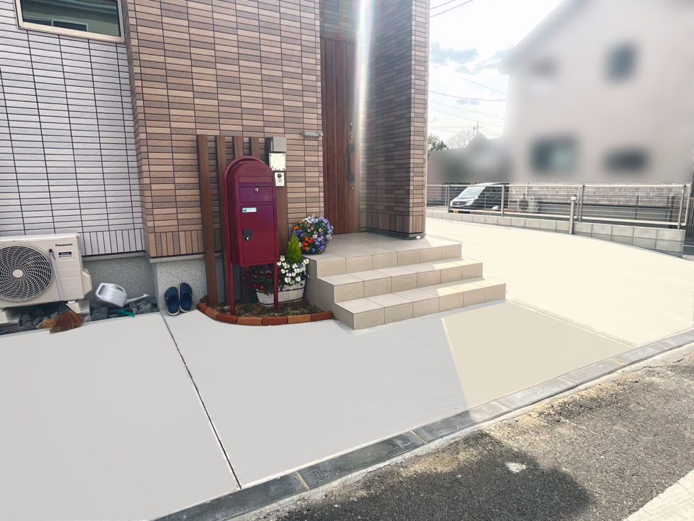 脚がご不自由なお母様も快適なポーチ階段♪【瀬戸市　H様邸】